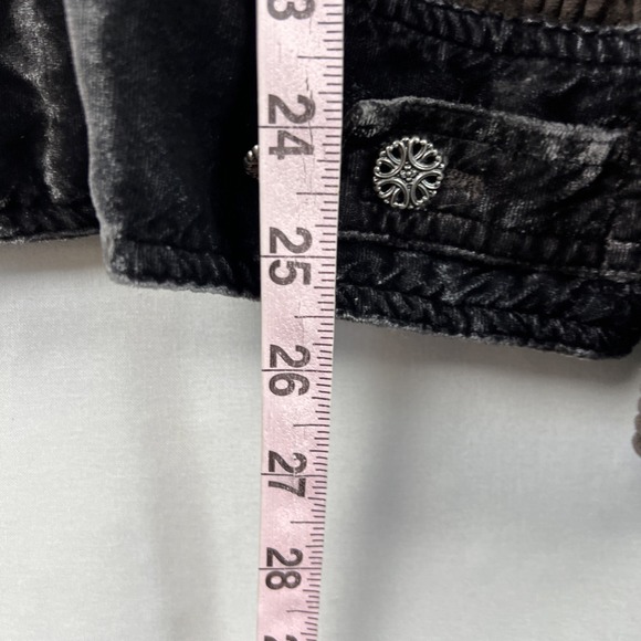 J Jill Corduroy Velvet Jacket Shacket size 1X Button Up Brown Retro Casual Boho - Picture 7 of 12